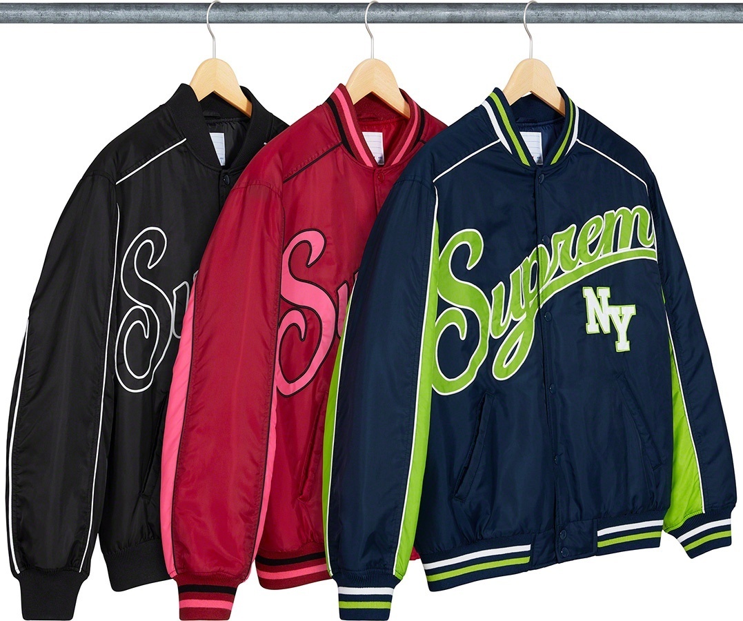 Contrast Script Varsity Jacket
